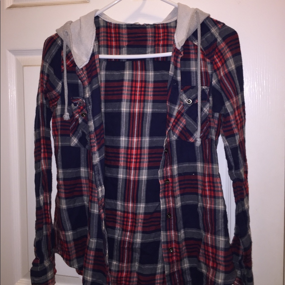Flannel with hood